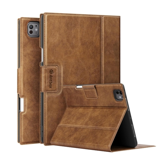 iPad Pro 11 Inch Case 2024 M4, Premium Vegan Leather - Picture 1 of 7